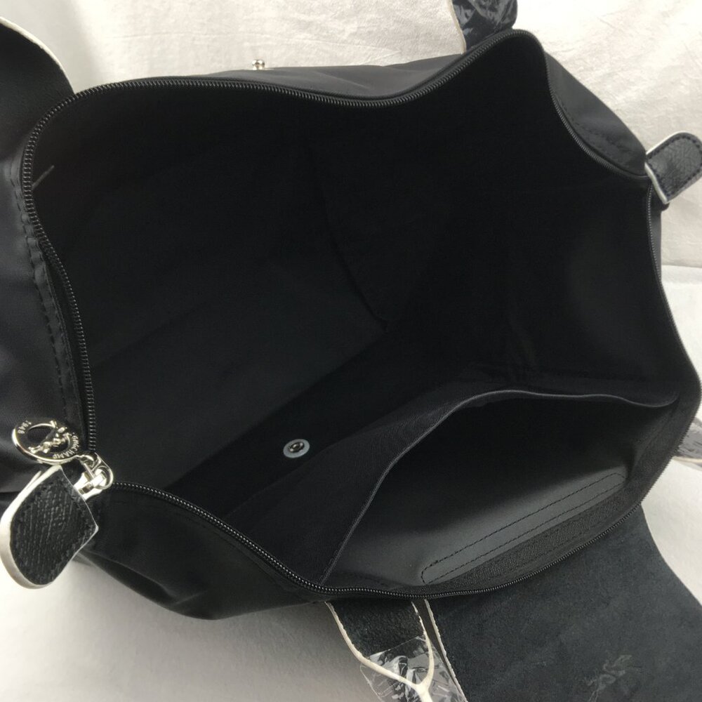 NWT Longchamp Le Pliage Original Large Shoulder Nylon Bag Tote IN NEW BLACK - Picture 12 of 12